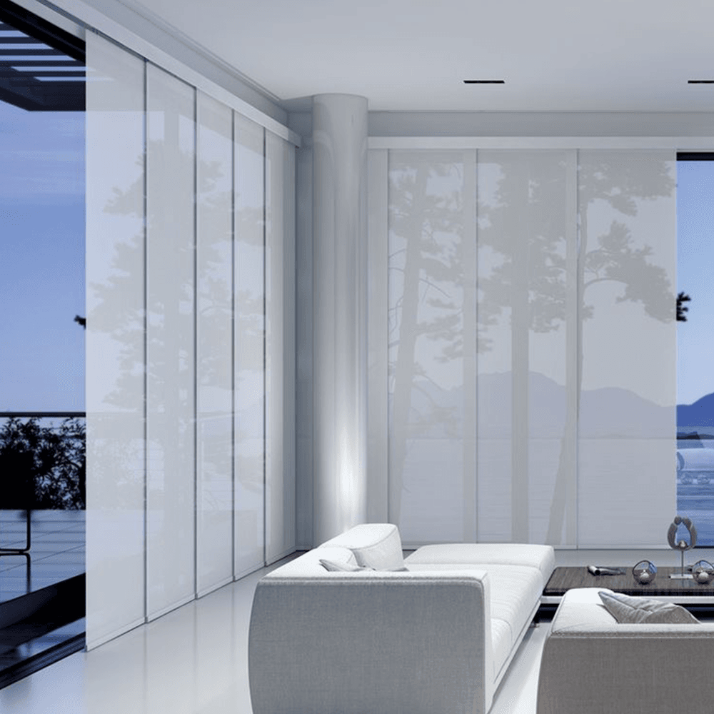 Panel Japonés en tela decorativa con diseño de rayas verticales